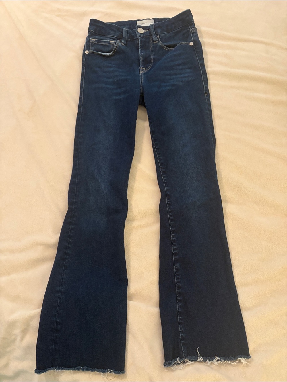 Frame Denim Dark Indigo Flare Jeans